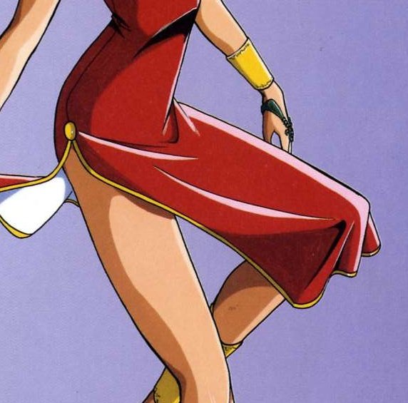 「ちょっとネタバレ解説  妖子の赤いチャイナドレスのスリットですが、腰の所に黄色い」|宮尾岳のイラスト