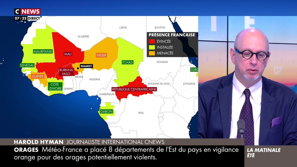 m@cron demande que l'on relache le président du Niger.😊
poutine est avec sa fameuse armée de mercenaire en train de gagner sur place.
ca marche bien les restrictions contre lui 😏
mauvaise nouvelle, nous attendons 1600 ressortissants qui vont bien sûr, être accueillis  🙏