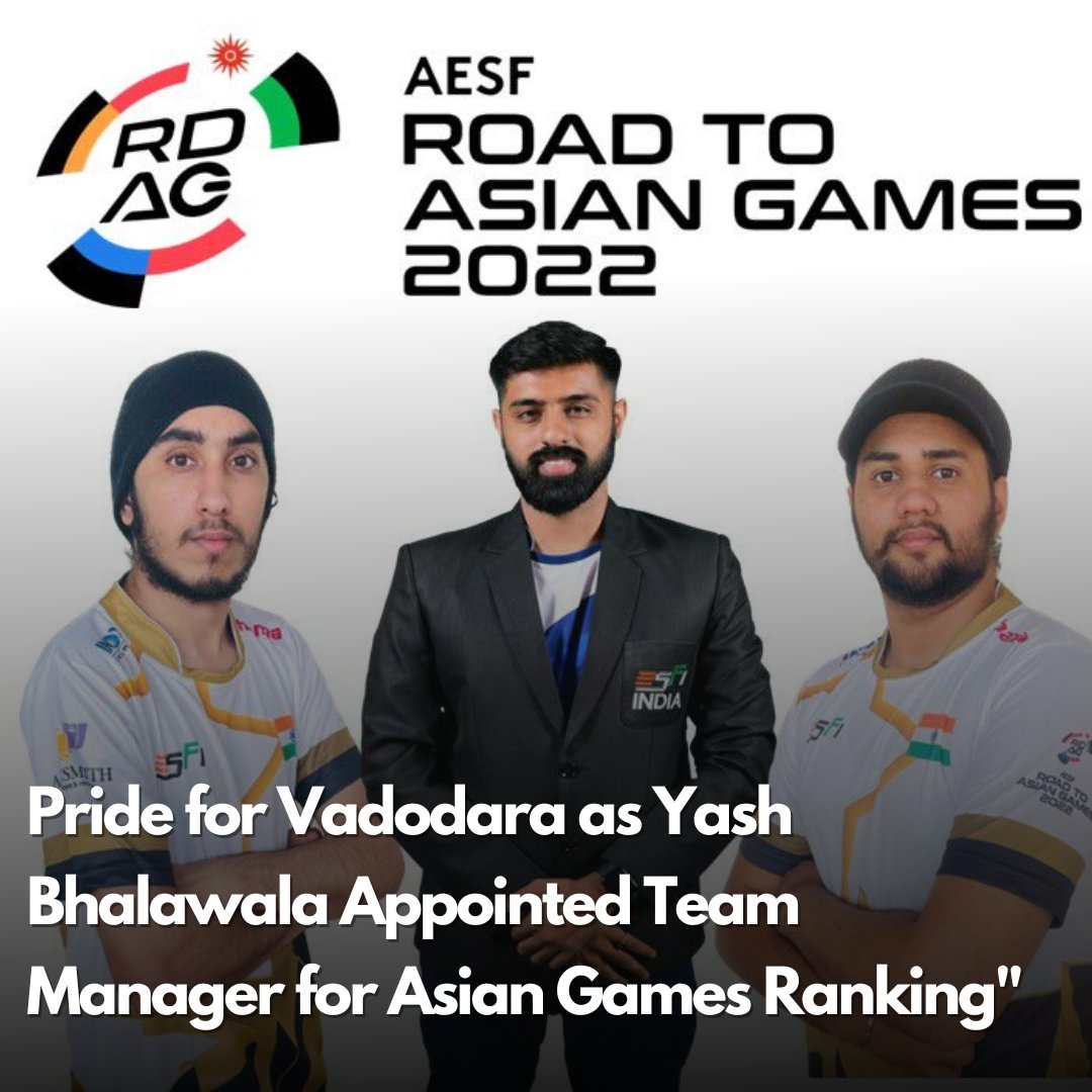 ourvadodara's tweet photo. #Pride for Vadodara as Yash Bhalawala Appointed #Team #Manager for Asian Games Ranking"

Yash Bhalawala, hailing from Vadodara, has earned a prestigious appointment as the manager of the Indian team for the #Asian #Games ranking.  

#baroda #city #breakingnews #ourcity https://t.co/FmjJwdeLaM
