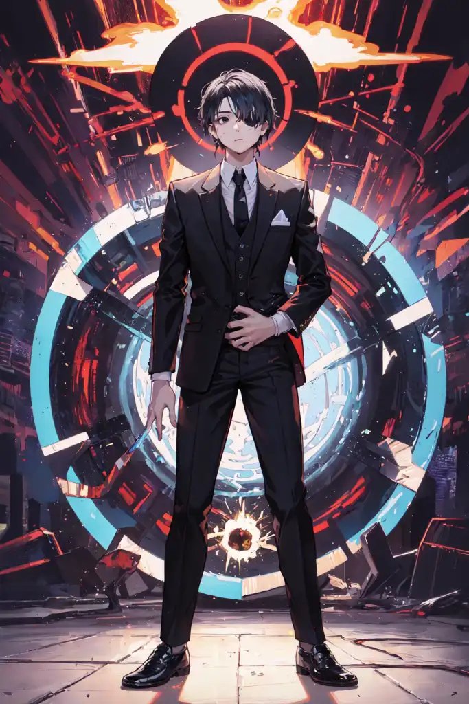 "It's about time that I'm back."

He enters out of a mysterious blue portal.

//: I AM BACK! (Maybe)