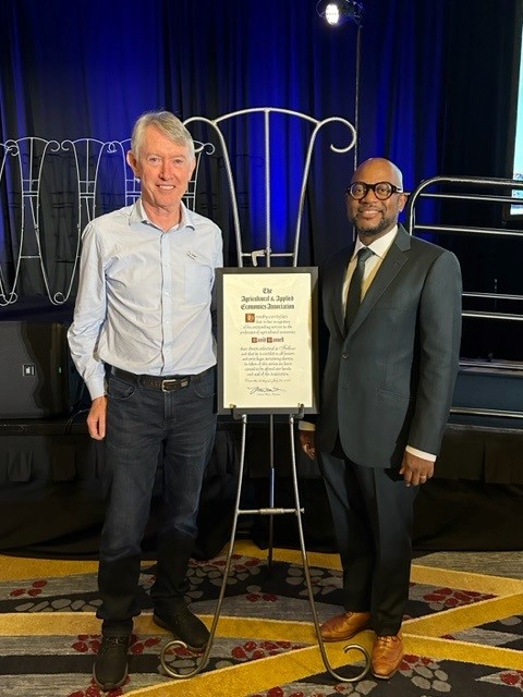 Just returned from Washington DC for the Annual Meeting of the Agricultural and Applied Economics Association (AAEA). Was a great event, with the highlight for me of being made an AAEA Fellow on Monday night. #AAEA2023