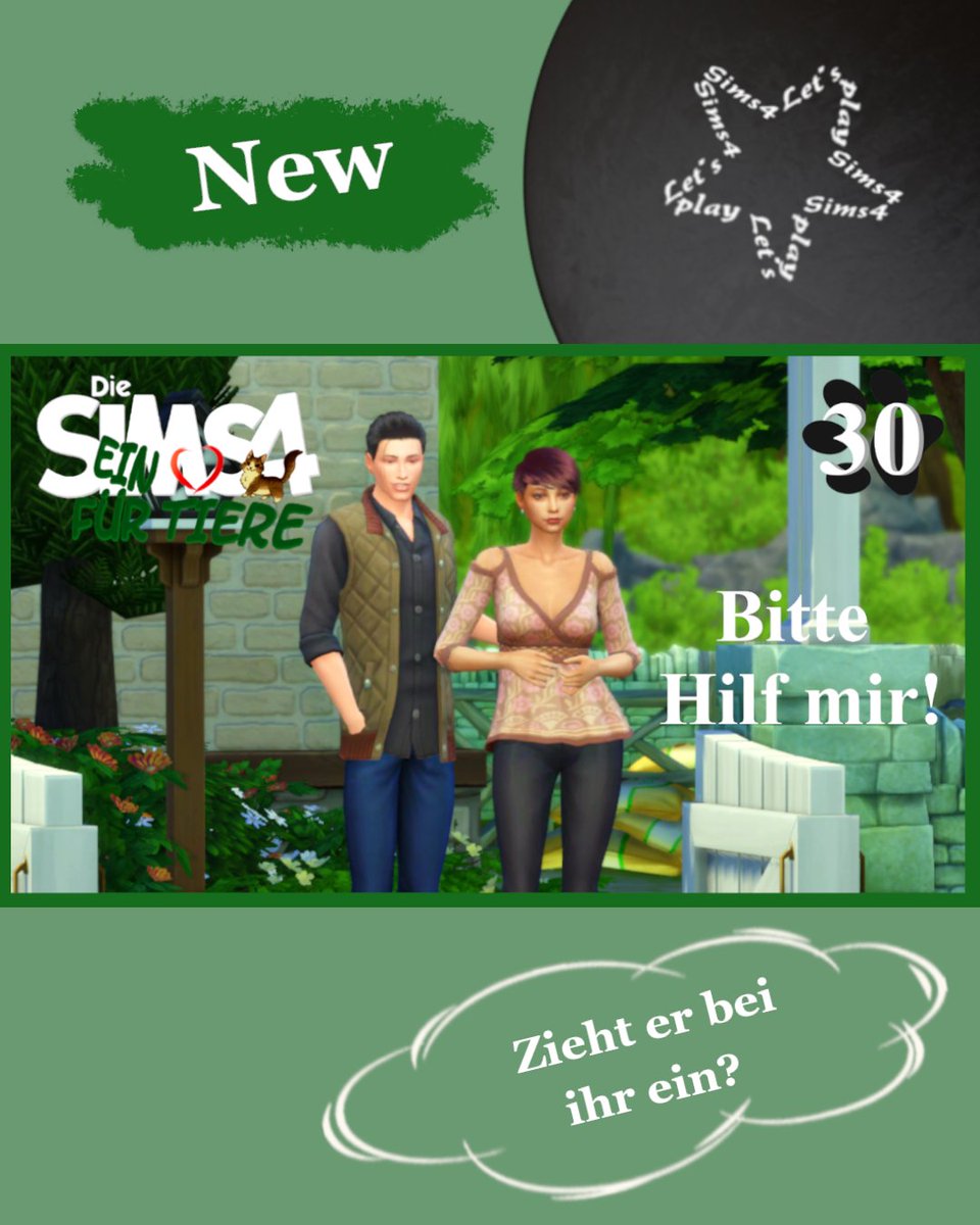 MoonsLight_x's tweet photo. Lianne ist überfordert, wird sie Brian bitten ihr zu helfen? Wie wird er reagieren, zieht er bei ihr ein?
Erfahrt es im neuen Video der "Ein Herz für Tiere Challenge" in #Sims4
Hier geht's zur ganzen Story: https://t.co/gk31ZBOKNY 
#TheSims4 #letsplay https://t.co/R3ybLhR4OK