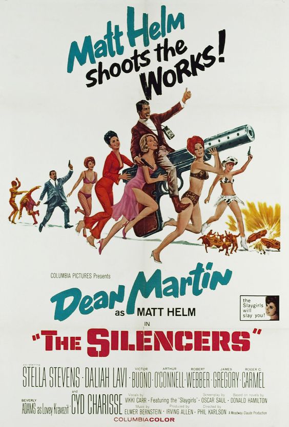 TCMComingUp's tweet photo. #ComingUpOnTCM
THE SILENCERS (1966) Dean Martin, Stella Stevens, Daliah Lavi
Dir.: Phil Karlson 9:00 PM PT
Oversexed secret agent #MattHelm comes out of retirement to defend a nuclear testing ground.
1h 44m | Action Comedy | TV-MA
#TCM #SaveTCM #DonaldHamilton https://t.co/nTqCeF6Hmj