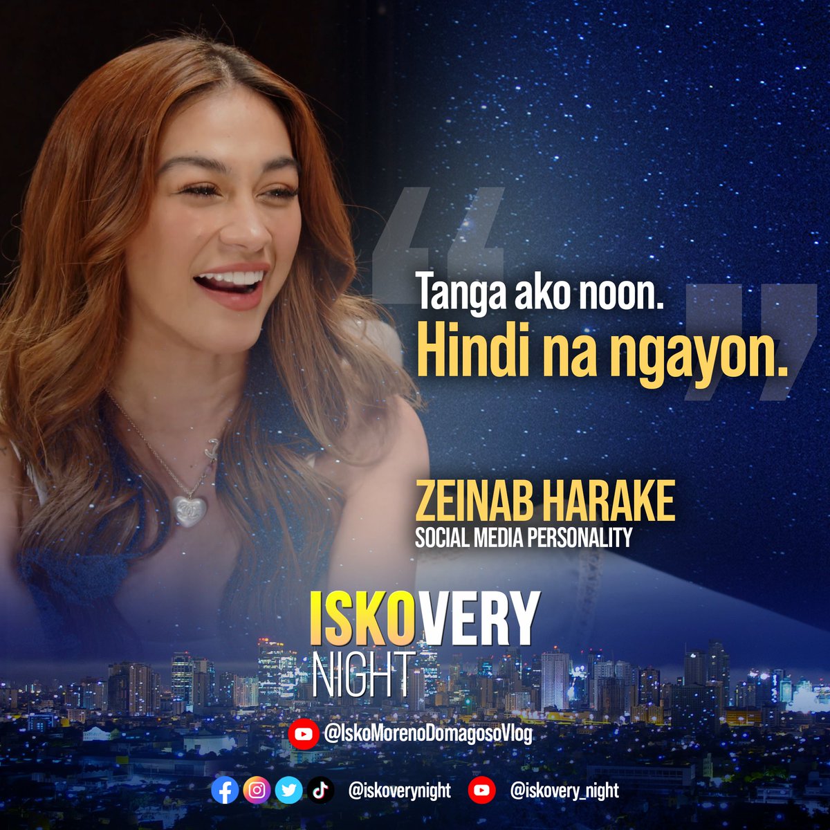 IskoveryNight's tweet photo. “Tanga ako noon. Hindi na ngayon!” - Zeinab Harake

Watch na: https://t.co/0lafoEeswV

#ZeinabHarake https://t.co/aAUfDeNFcr