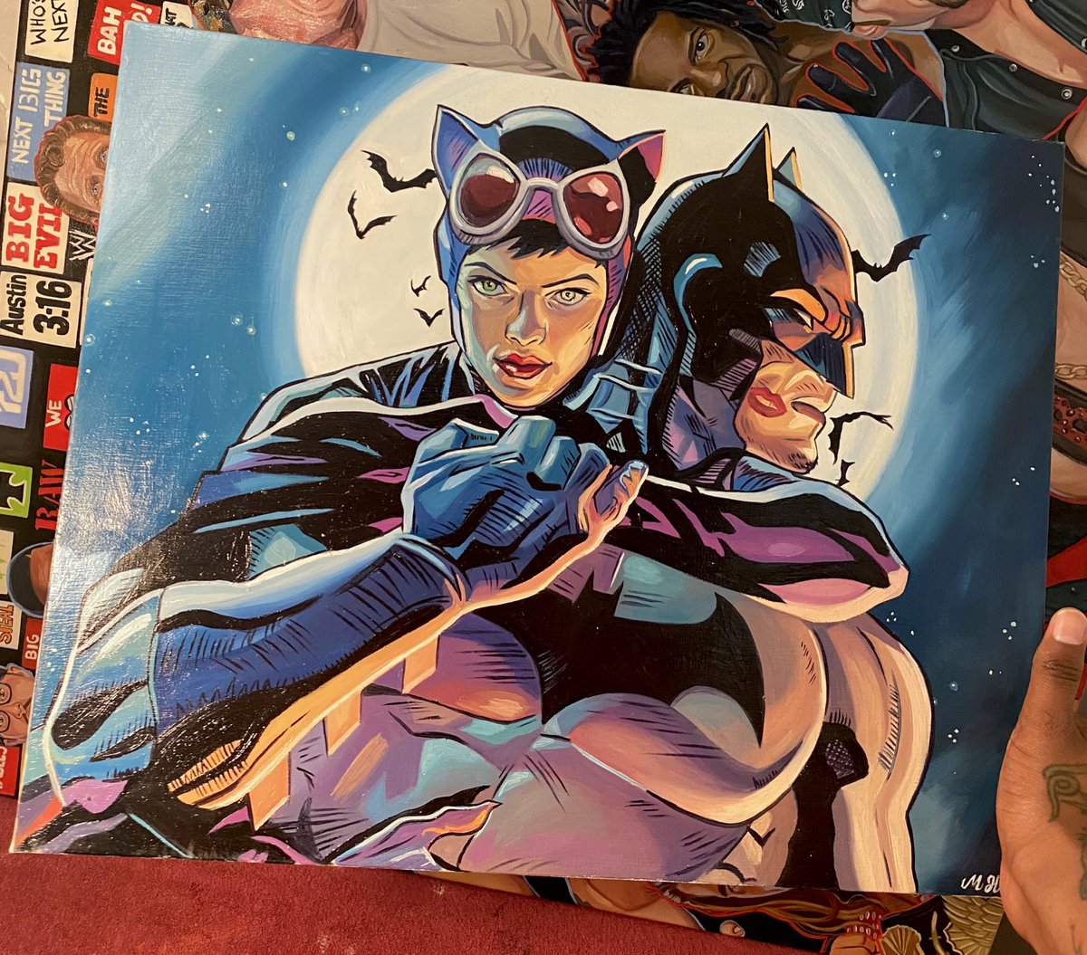 MikeHamArts's tweet photo. Bat x cat (16x20 inches) available ‼️ https://t.co/dLpAxJQY66