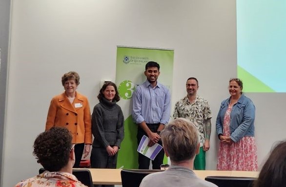 qaafi_qsa's tweet photo. Congratulations to @QAAFI student #Pratyush who won the 'People's Choice Award' last week at the UQ All Institute @3MT_official final! He will now move forward and compete in UQ's Wildcard Competition! Well done! 🥳👏 https://t.co/uxZm7sxHwt