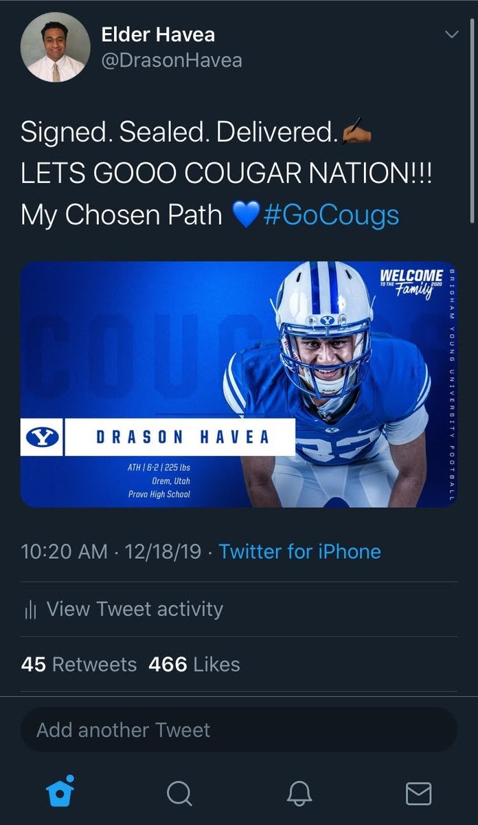 drasonhavea's tweet photo. I'm still committed to play football @BYU! Life threw a curveball! Tore my ACL, lost my scholarship but I'm not giving up! Working hard to make a comeback... Determination and dedication on full display! Rizziliency #BYUfootball #ComebackKid #NeverGiveUp #GoCougs https://t.co/dMcADJR0DB