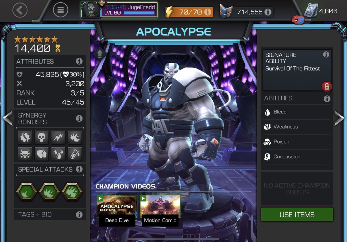 JugeFredd's tweet image. Ok #Apocalypse vient de prendre son R3 #MCOC #6star