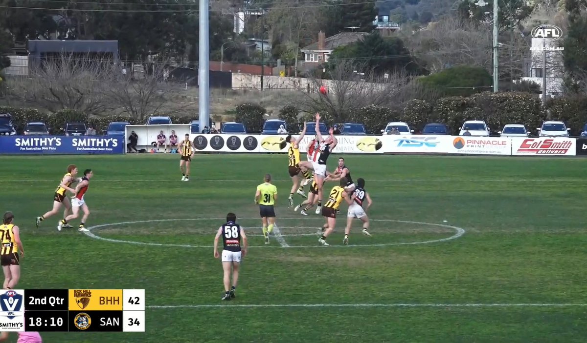 playaussieusa's tweet image. We're watching the @BoxHillHawks v @sandyzebs on the AFL app.. Good goal for goal game... it's not always about the big boys..