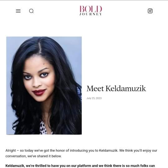 Keldamuzik's tweet photo. Yo! Bold Journey Magazine featured our diva ♥️, tap on link to read it more 👇 https://t.co/FWoQfaHEhY
#keldamuzik #kelda #entrepreneurminds #femalerappers #style #beauty #beautiful #diva #divastyle #musiclover #musician #pop #rapperlife #fashion #musicartist #hiphopstyle https://t.co/QVmTVrz4Ju