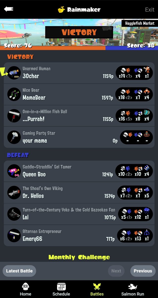 bpdd's tweet image. We were losing, and then we had someone d/c, and then we took it back and won, and we only got +38 challenge score 😂