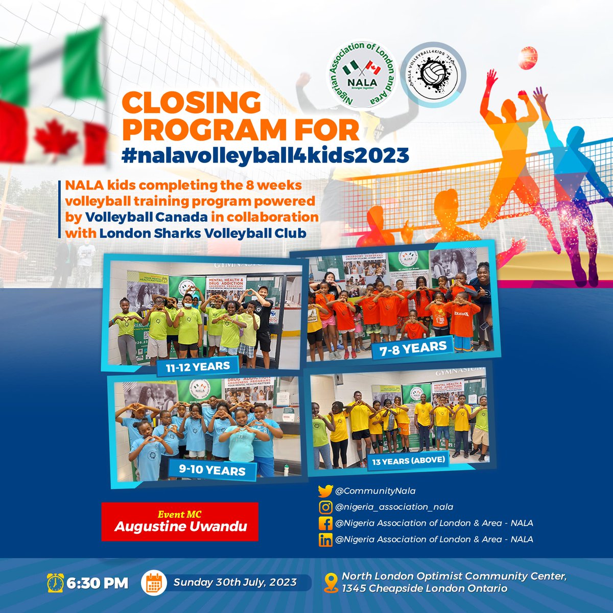 NALA_community (@communitynala) on Twitter photo Waooo we cannot believe it is 8 weeks #nalavolleyball4kids is coming to an end. Thanks to <a href="/VBallCanada/">Volleyball Canada</a> <a href="/londonsharksVB/">London Sharks Vball</a> <a href="/CityofLdnOnt/">City of London</a> <a href="/chimoko2/">Dr. Chimere Okoronkwo π¨π¦π³π¬</a> <a href="/SeyiOsunade/">seyiOsunade</a> <a href="/AdeolaFayehun/">Adeola Fayehun</a> <a href="/NigHighCommCan/">NigeriaHighCommssion</a> <a href="/PeggySattlerNDP/">Peggy Sattler</a> <a href="/KayabagaArielle/">Arielle Kayabaga π¨π¦</a> <a href="/syedyemi/">syedyemi π³π¬ π¨π¦</a> <a href="/thecableng/">TheCable</a> <a href="/CBCOlympics/">CBC Olympics</a> Waooo we cannot believe it is 8 weeks #nalavolleyball4kids is coming to an end. Thanks to <a href="/VBallCanada/">Volleyball Canada</a> <a href="/londonsharksVB/">London Sharks Vball</a> <a href="/CityofLdnOnt/">City of London</a> <a href="/chimoko2/">Dr. Chimere Okoronkwo π¨π¦π³π¬</a> <a href="/SeyiOsunade/">seyiOsunade</a> <a href="/AdeolaFayehun/">Adeola Fayehun</a> <a href="/NigHighCommCan/">NigeriaHighCommssion</a> <a href="/PeggySattlerNDP/">Peggy Sattler</a> <a href="/KayabagaArielle/">Arielle Kayabaga π¨π¦</a> <a href="/syedyemi/">syedyemi π³π¬ π¨π¦</a> <a href="/thecableng/">TheCable</a> <a href="/CBCOlympics/">CBC Olympics</a>
