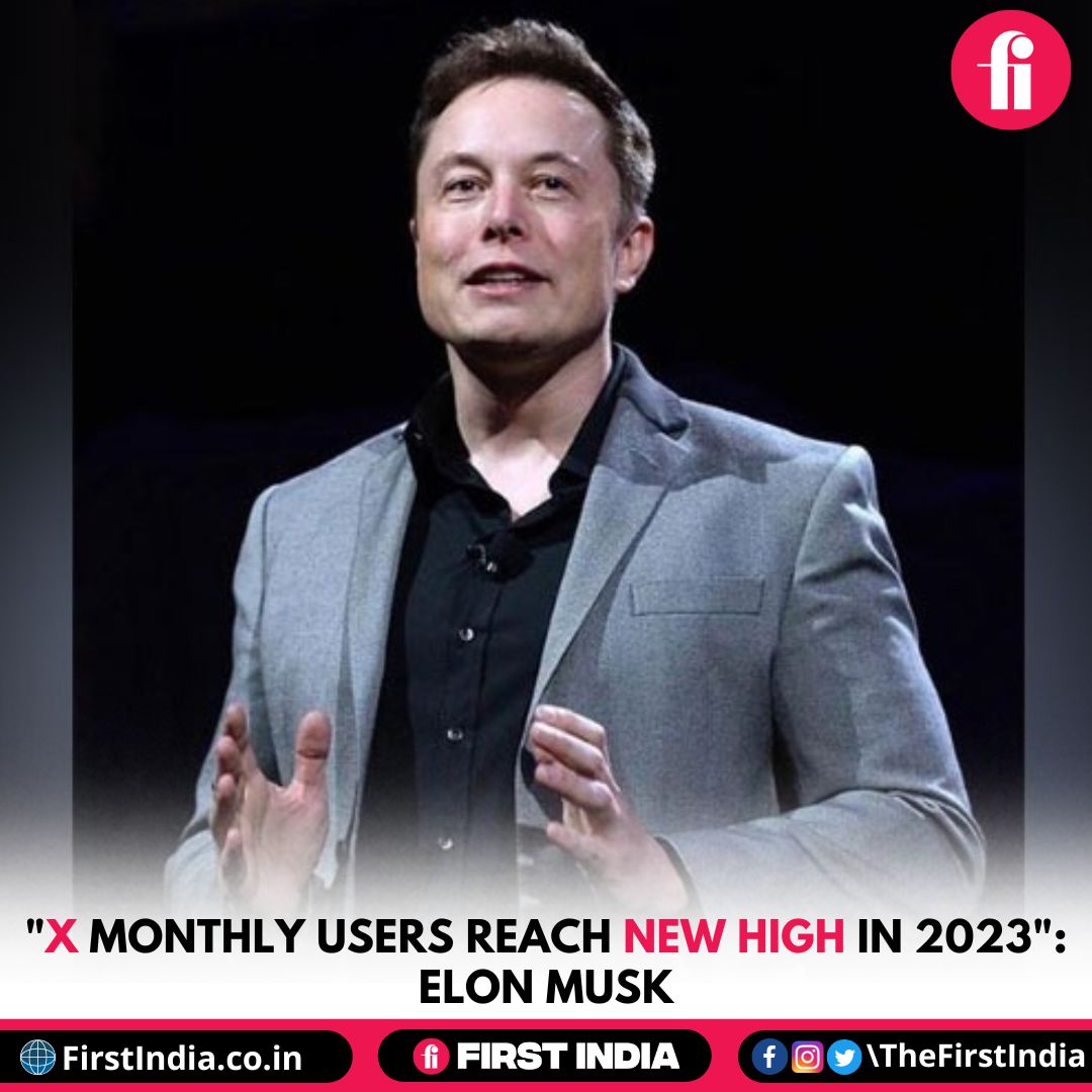 thefirstindia's tweet image. Elon Musk, CEO of Tesla, announces a surge in monthly users for social media site X (formerly Twitter) after organizational changes. The user count reaches a new high, exceeding 540 million, as per Musk's posted graph.  #ElonMusk #XSocialMedia #TwitterChanges