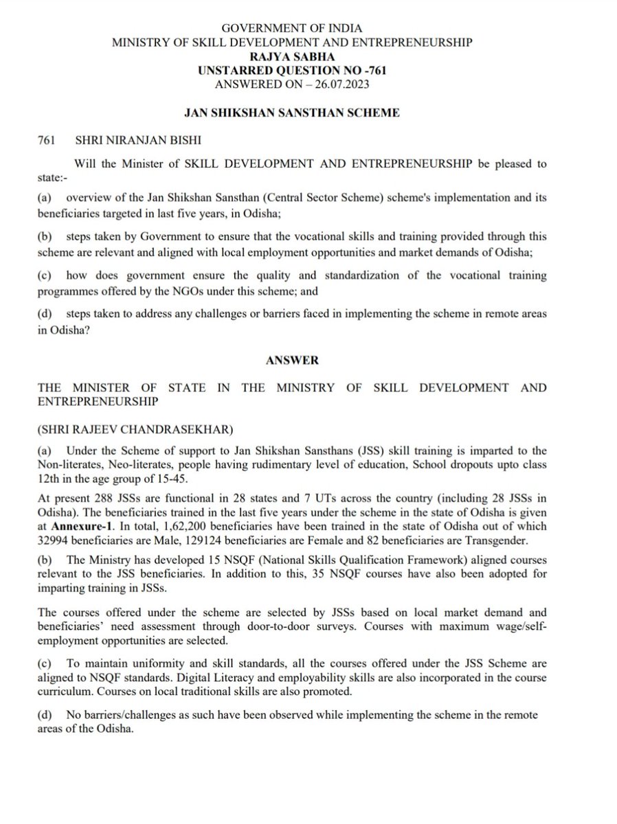 NiranjanBishi23's tweet photo. Raised questions regarding JAN SHIKSHAN SANSTHAN SCHEME.
#Bolangir #NiranjanBishi #TribalLeader #BJD #Odisha #PublicLeader #Leader #BijuJantaDal #MemberOfParliament #RajyaSabha #MP #MPRajyaSabha #Bishi #OdishaLeader #PublicWorker https://t.co/mEvcGsntrq