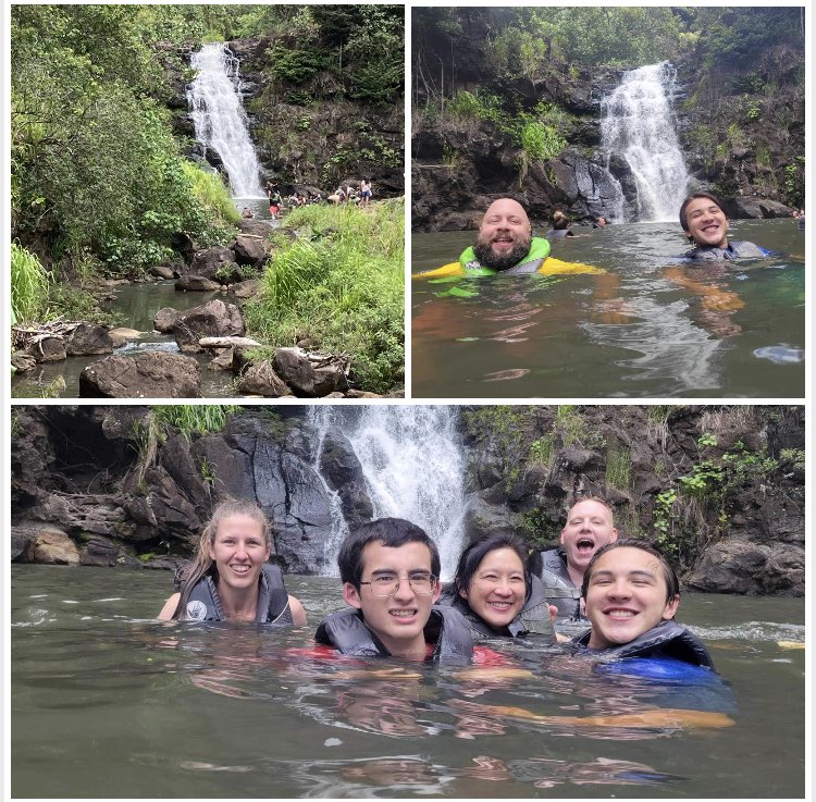 GuineaPigFund's tweet photo. The White Skirt Tiki Tribe went swimming at Waimea Valley Waterfall. Here we are having a wonderful time on Oahu, our reward for completing the Volcano Quest. #coinhuntworld #TikiChief #volcanoquest https://t.co/4VYPjeoIfs