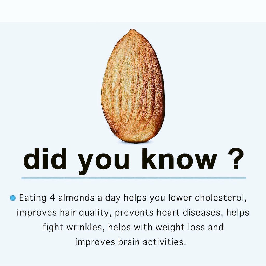 The_Life_Pad's tweet photo. Natural remedies you should know today; Save this

1. Almonds https://t.co/pHx7vbQEuQ