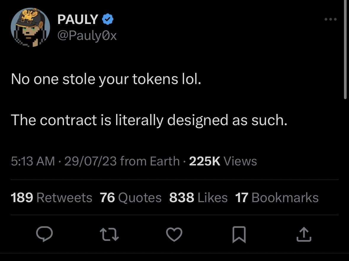 Everyone that lost money on Pauly’s scam

I [want] you to take this screenshot and officially file a complaint against him to your local authorities as well as file a class action.

Take everything from him. Past, present and future.
