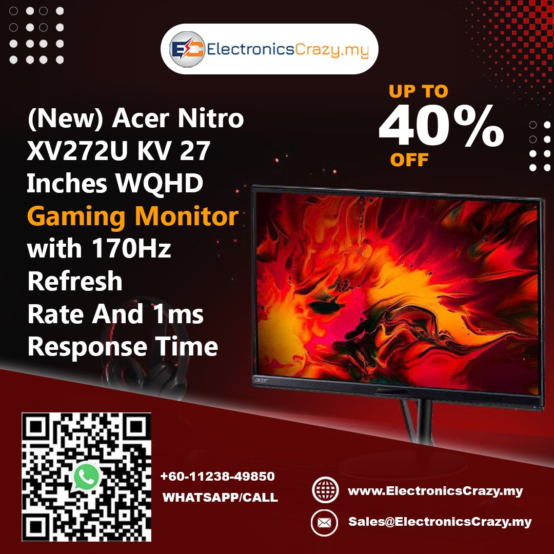 EcrazyMY's tweet photo. (New) Acer Nitro XV272U KV 27 Inches WQHD Gaming Monitor with 170Hz Refresh Rate And 1ms Response Time

Buy Now:https://t.co/XiN8x6GLiF

#gamingmonitor #gaming #gamingsetup #gamingpc #pcgaming #gamer #monitor #gamingcommunity 
@electronicscrazy.my https://t.co/vKTIFf4FSV