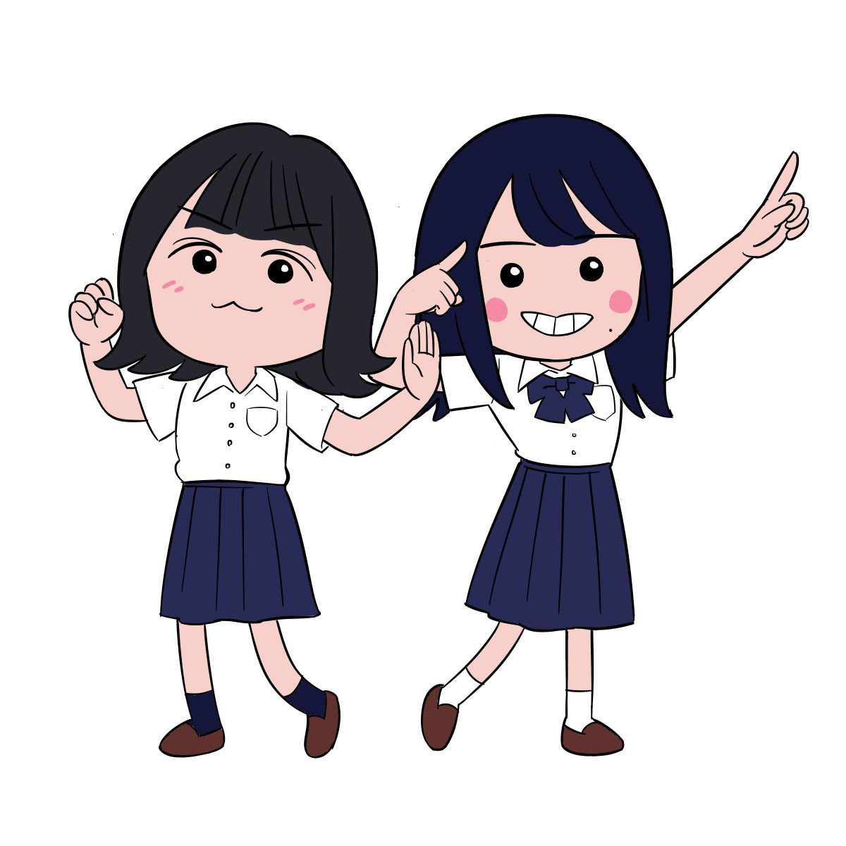 「しょげかほ  #見たことない魔物 #正源司陽子 #藤嶌果歩」|ミドリカワ！！！のイラスト