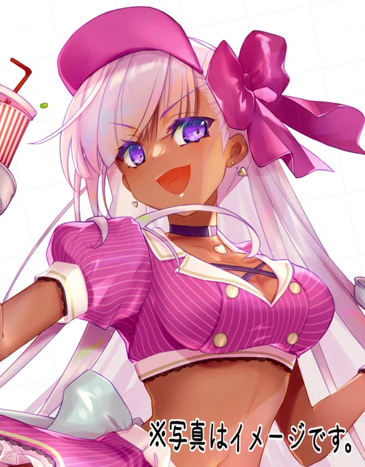 褐色祭りと聞いて、今描いてるBBちゃんの褐色差分(調整中)置いとくね……! #fgo