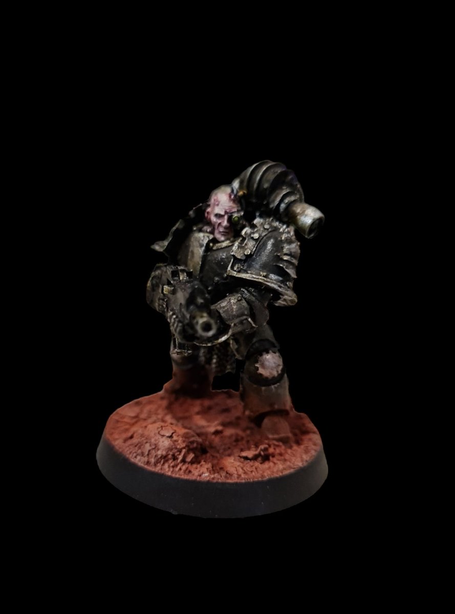Dad_Hammer40k's tweet photo. It's been a hot minute since i posted anything. Heres the first of my HH Iron Hands. #horusheresy #30k #WarhammerCommunity #warhammer #ironhands https://t.co/60JdUqeonO