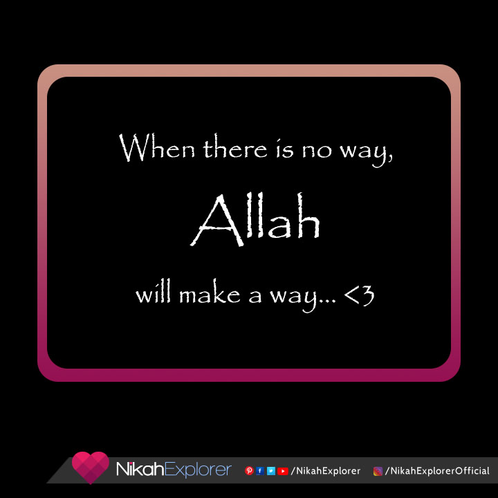 NikahExplorer's tweet image. When there is no way, Allah will make a way... 💖 

buff.ly/2uDbI9v is the #1 choice globally for Single Muslims to find their ideal match. ✨ 

#faith #imaan