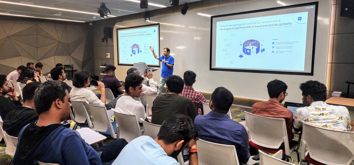web3incommunity's tweet photo. Rajat Malhotra, SVP, Engineering &amp; Product @Transak 
shared his insights on infrastructure challenges around  onboarding users to Web3 ramp stack. 
@Transak  supports over 160+ cryptos on 75+ networks. In his session he covered KYC, AML, Fraud Prevention, Ramp SDK &amp; APIs. https://t.co/LxG3mJ20J1