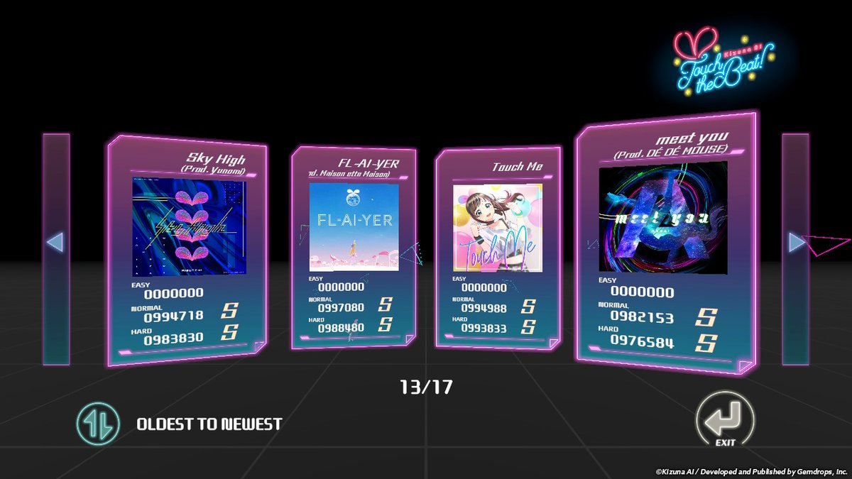 Raso_AIR's tweet photo. 課金曲以外HARDでS取りました
課金ででもAIAIAIがやりたいので追加待ってます
#TouchtheBeat #キズナアイ #NintendoSwitch https://t.co/eJOYtMyEMV