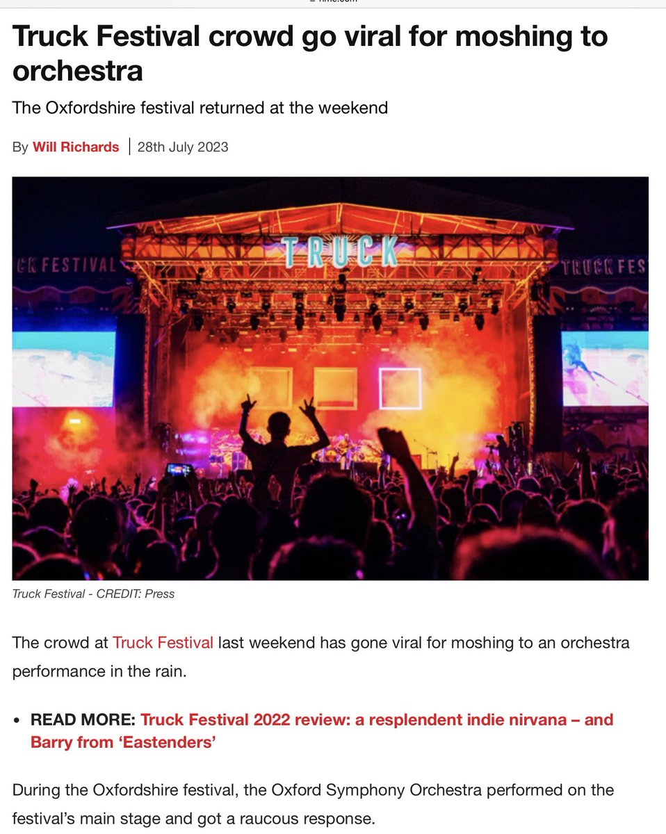 Our set at <a href="/TruckFestival/">Truck Festival</a> last weekend has made some more headlines. Thank you <a href="/NME/">NME</a> 😀