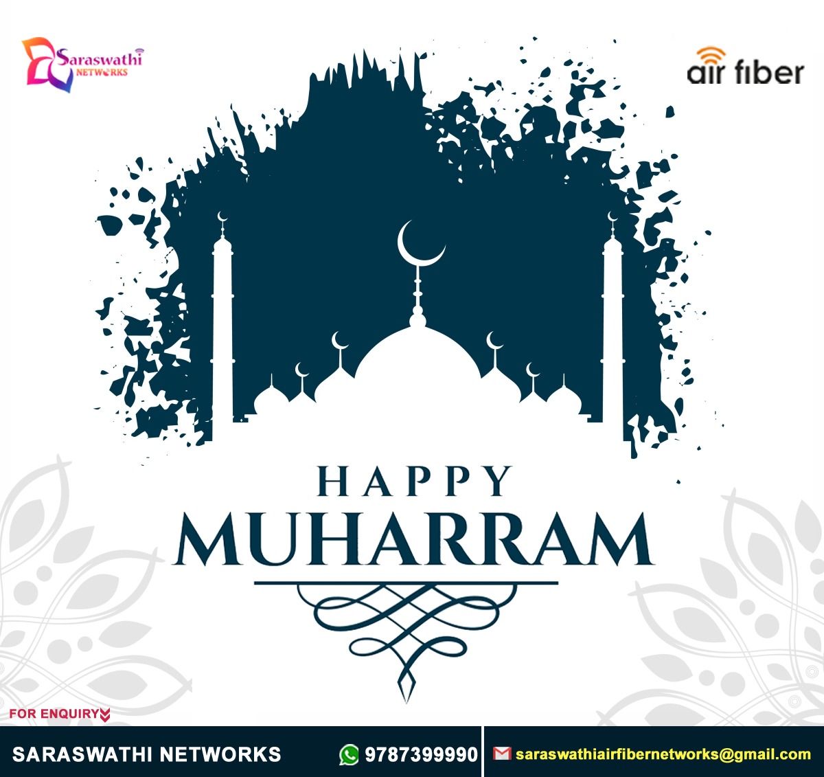 #happymuharram2023Saraswathi Airfiber Broadband in salem
Plans Starting @ Rs.499 Per Month
Speed Up to 500Mbps
Free Activation | Free To Use Dual Band Wifi Router | |#FastInternetSpeed | #AirFiber |#1GBPSSpeed | #Offer #Unlimited Plans #24HoursSl#WhatsappSupport#CustomerService