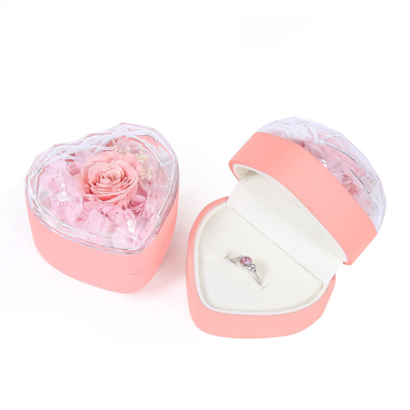 Mo1Zhengyang's tweet image. New Heart shaped Eternal Flower Box Diamond Ring Box Love Eternal Flower Jewelry Box. #jewelrybox #ringbox #flowerbox