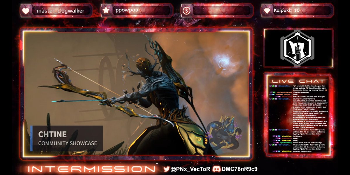 PNx_VecToR's tweet photo. COMMUNITY SHOWCASE FEATURES!
@ChtineC1112
@Freddy_Caps
@np161captura
@ViceroyCyndr
Amazing work as always. Thank you for submitting work to be featured on stream. You guys are amazing artists in your own rights!
#Warframe #Chtine #FreddyCaps #ViceroyCyndrr #NP161 #Twitch https://t.co/uEFn7O5Vcn