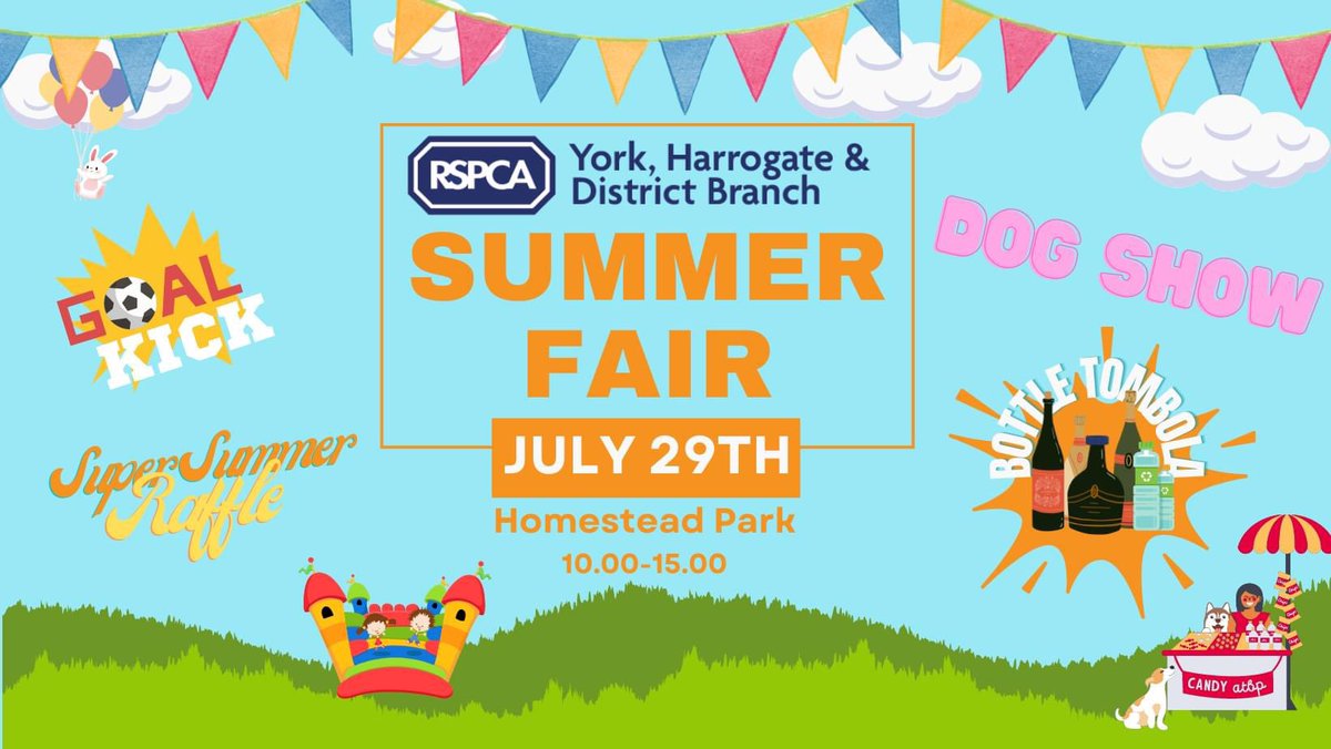 It’s Summer Fair Day! Doors open 10am. So head down to Homestead Park for all the family fun!