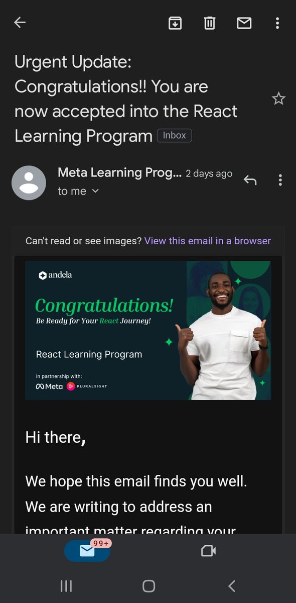 IbangaSmart's tweet photo. Happy to have been selected by Andela for this programme. Looking forward to the best time in the next 7 weeks🔥 https://t.co/G3O2Cp8RxT