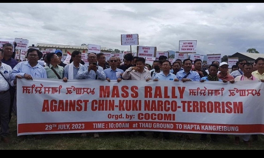 Demonslayer0808's tweet image. 🟣 Today in #Manipur we have marked another day to remember in History where over 1 lakh people of #Manipur (expect kukis) have gathered together regardless of their caste, community and religion to protect the integrity of #Manipur. 

🟣 Let their voices be heard to all those