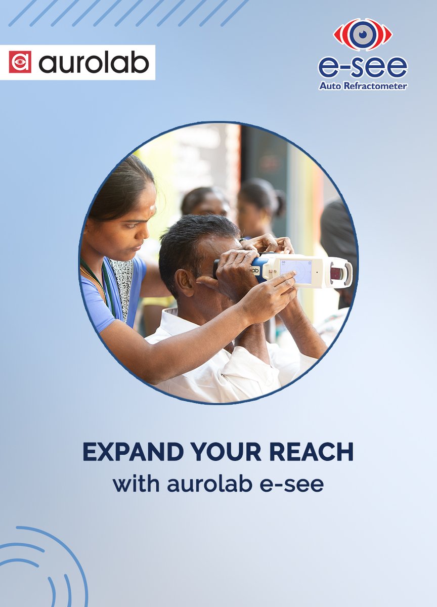 aurolabindia's tweet image. Take vision care anywhere with Aurolab e-see!

#esee #aurolab #eyetesting #autorefractometer #eyecamp #screentesting #quickresult #measurements #easytouse #visioncare #eyecare