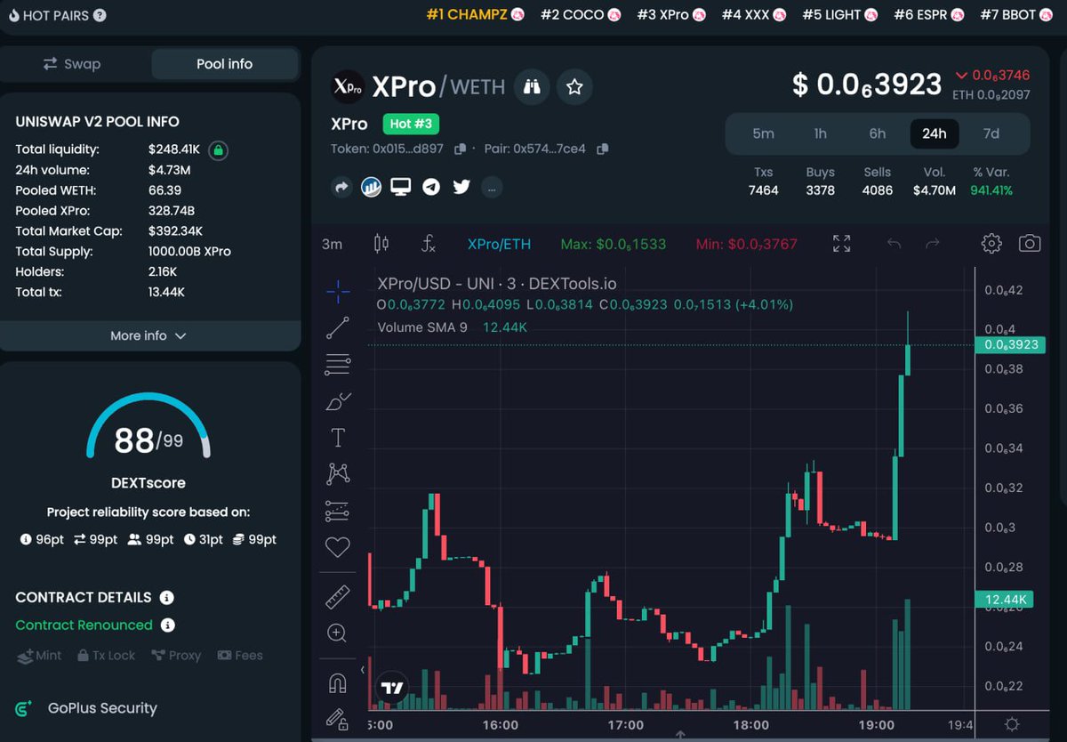 Xpro_erccoin's tweet photo. $XPro has landed on DEX trend #3🚀🚀🚀

https://t.co/AAqvDL3PaK https://t.co/F6zyXLAxWD