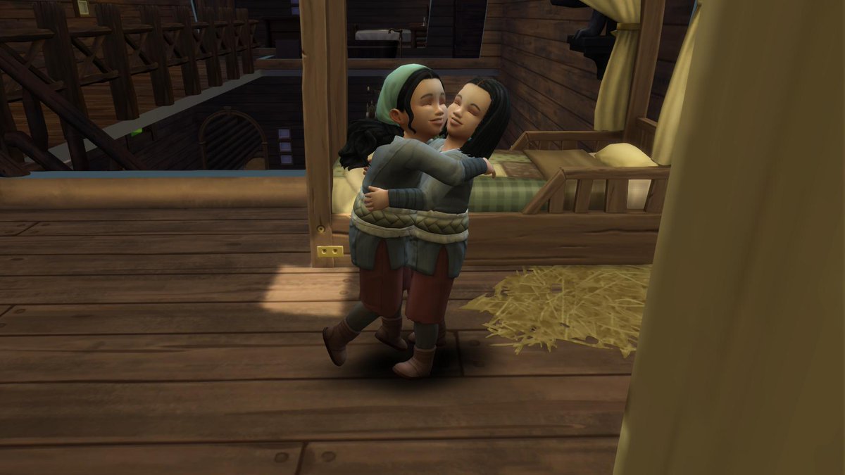 Unknown_Sinz7's tweet photo. My two Norse twins only way I could tell them apart is Sif wears the bandanna #sims4 #sims4twins #sims4viking https://t.co/hqESgcefD5