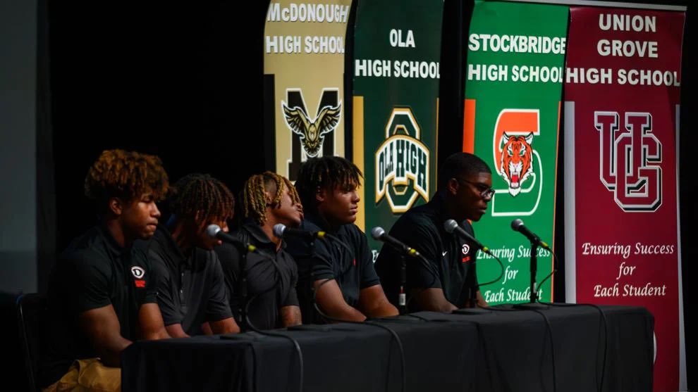 DTown_DAWGS's tweet photo. Our student-athletes and coaches represented “The Dutchtown Way” at HCS Athletics Media Day.  Looking forward to a great year ahead. Go DAWGS! #whynotdutchtown  @AthleticsHenry @HDHSports https://t.co/389mYkGZ77