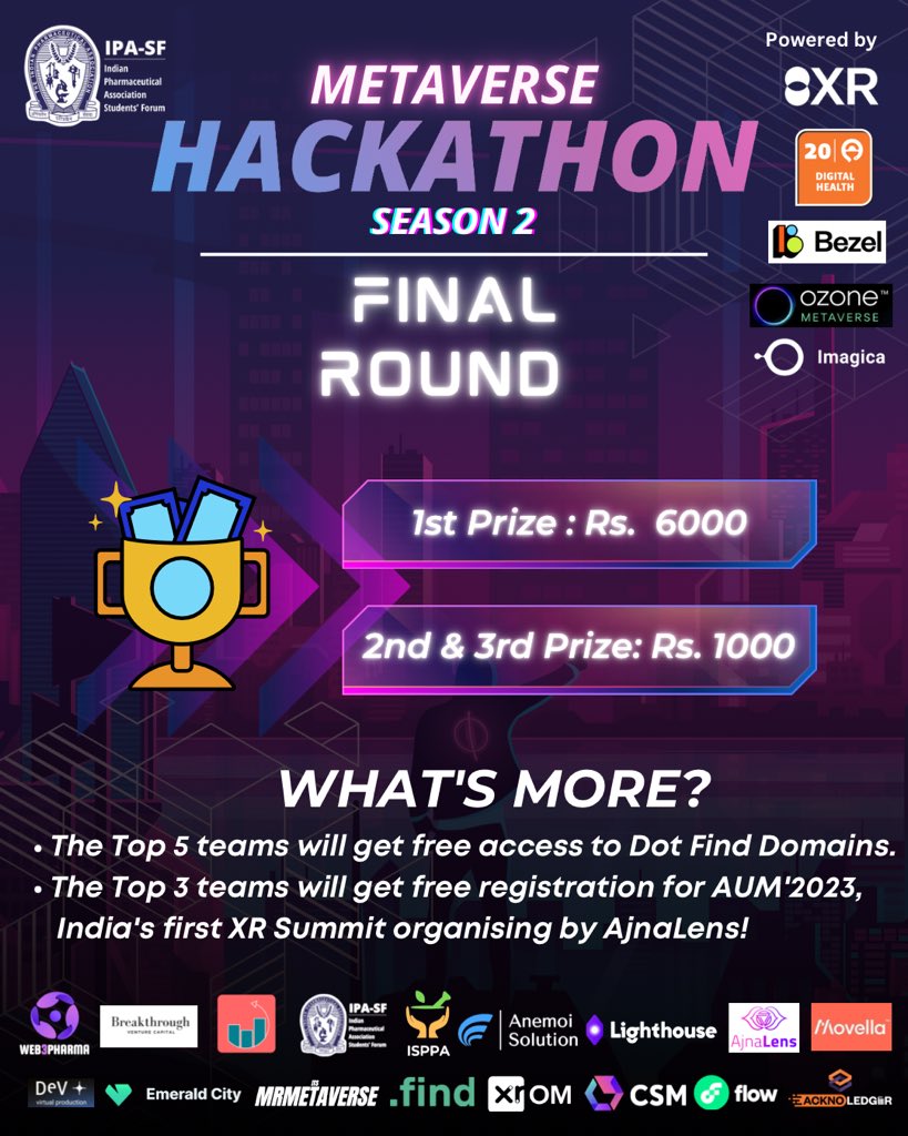 IPA_SF's tweet photo. The most awaited moment of IPA-SF Metaverse Hackathon is finally here!
Presenting you the Finals of our Prestigious Idea Pitching, Up-skilling Web4 event! 
Final Round Streaming Link
https://t.co/1W2v61vlI3
#Industry4.0 #ArtificialIntelligence #IPA #IPASF #FIP
#MetaverseHackathon https://t.co/tV4h6LcsRS
