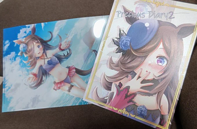 こちらC102新刊の表紙です! 今回は人数制限撤廃があるとのことでちょっと動きが読めないので、委託などはしておりません。 コミケ後に余った場合メロン委託するつもりです。 新刊セットはBOOTHで頒布いたします。 見本誌と新刊セット用のクリアファイル届きました\( 'ω')/ #C102新刊 #ウマ娘