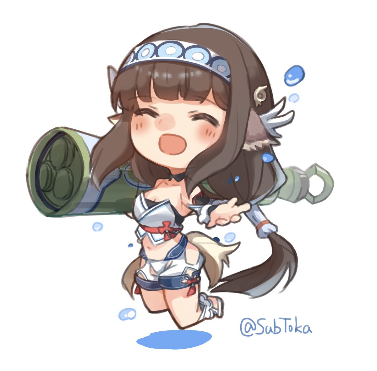 「水着ミナギ #ロスフラ」|灯のイラスト