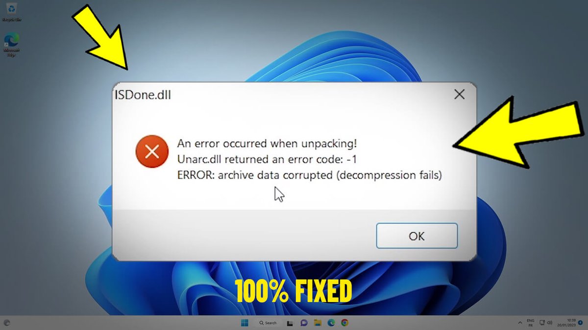 Fix ISDone.dll - An error occurred when unpacking Unarc.dll returned an error code 1 - isdone dll ✅

youtu.be/ZjjZPGOGaqQ