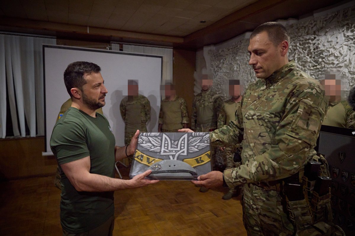 ZelenskyyUa's tweet photo. The Ukrainian SOF did not let our country be occupied, Ukraine and everything we have: our identity, our life be destroyed. Thank you for the fact that even after 520 days of the very difficult full-scale war for our freedom and the lives of all of us, our children – the present and the future of our state – you are still strong.

In Donetsk region, I talked with our fighters, congratulated them on the Special Operations Forces Day, and also listened to a report from the commander of the Special Operations Forces, Brigadier General Viktor Khorenko, on the actions of the SOF warriors.