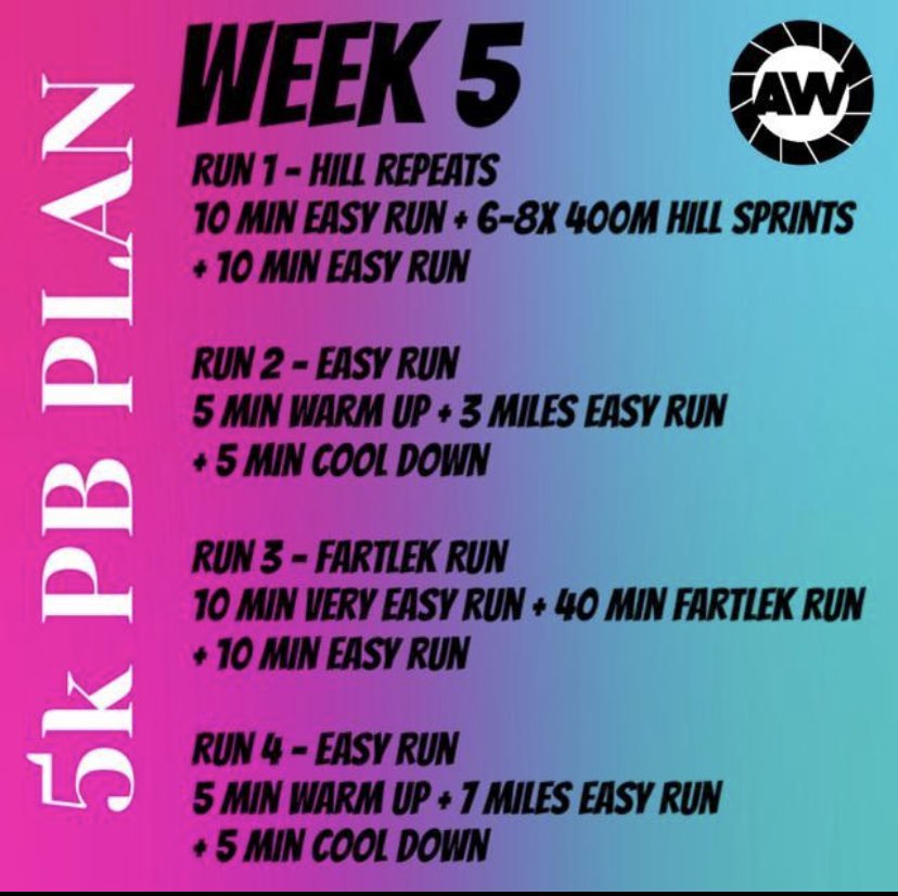 Are you looking to improve your 5k?

Maybe getting yourself ready for PB  Parkrun attempt, a race or just for you!

Our 5k Improvers Plan each week will have you prepped 

#ukrunchat <a href="/UKRunChat/">UKRunChat</a>