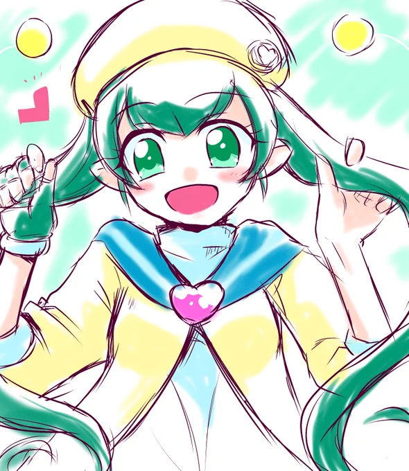 #見た人は無言で緑髪を載せる