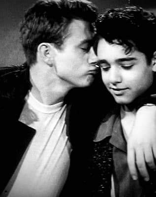 #JamesDean and #SalMineo on the set of #RebelWithoutaCause 💕