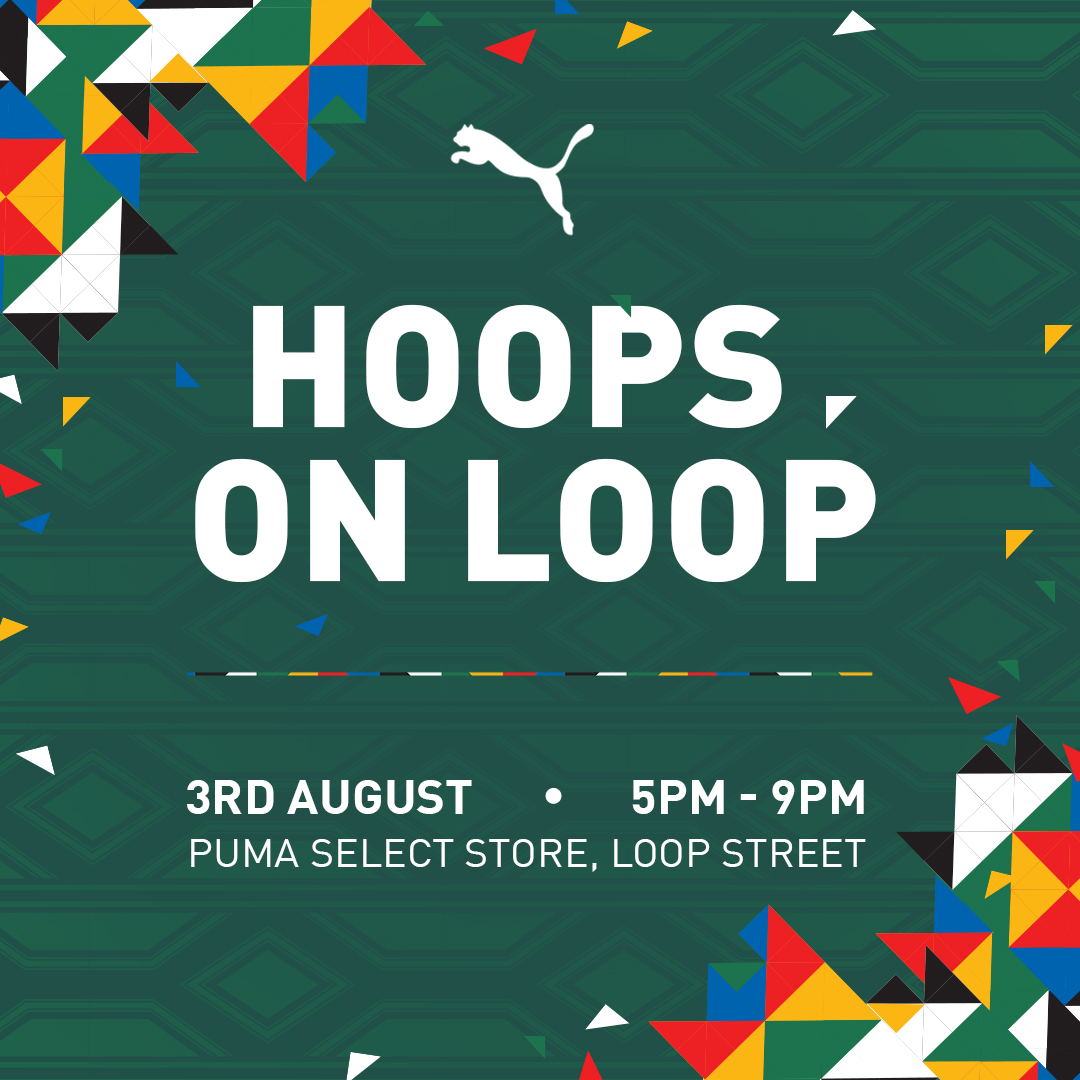 It’s GAME ON 🏐✨

Join in on the fun at The UNITED WARRIORS Pop Up Store, AKA PUMA Select Store, on 32 Loop Street Cape Town, as we celebrate netball in true PUMA style.
#FirstThursday 3 August, 5pm – 9pm 

Sports✅
Music✅
Fashion✅

#PUMASelectSession #HoopsOnLoop