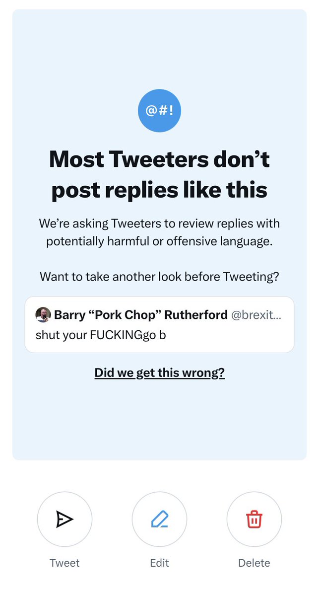 brexitnutterbaz's tweet photo. Proof Twitter is still woke and censors those not on the extreme left https://t.co/c4C5L674cY