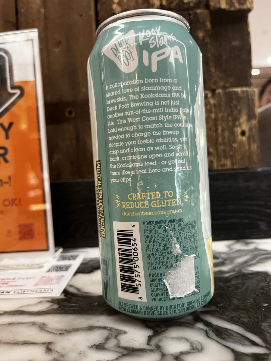 beer_telling's tweet photo. 味わいは軽めで、度数（7.5%）の割には飲みやすさが勝つ感じ。トロピカルかつ少しダンクな感じの香りもあるかな…？
#クラフトビール #Duckfoot https://t.co/LZ728O82Op